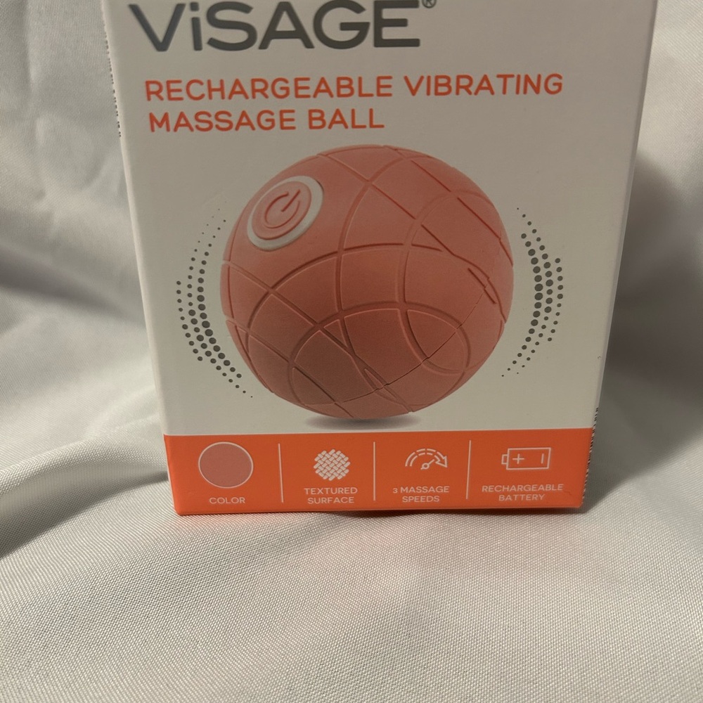 New/Unopened Visage Rechargeable Vibrating Massage Ball - Orange